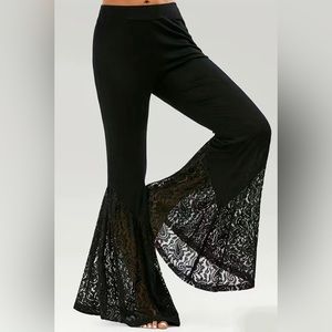 Lace Bottom Palazzo Pants